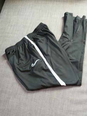 Women's Nike Black Track Pants with White Stripe